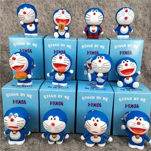 Diskon besar kotak buta Anime 12 buah/set kotak buta gambar Doraemon mainan kotak buta mesin cakar kotak buta untuk anak-anak