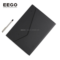 Fournitures de bureau, dossier de classement A4 personnalisé avec logo, enveloppes de classement en cuir PU imperméable, sac de documents pour le travail