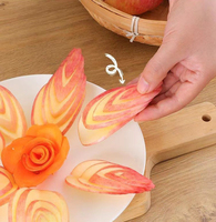 Syh2057 RVS Driehoekig Fruit Snijmes Appelversieringssnijder voor Decoratieve Presentatie en Eten Presenteren