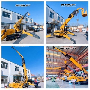 Minigrúa Araña Eléctrica Diésel <span class=keywords><strong>de</strong></span> 10 Toneladas en Alquiler para Levantar Artículos Pesados <span class=keywords><strong>de</strong></span> 10m, 20m, 30m: Vigas, Vidrio, Tuberías, Madera - Product Image 5