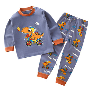 Conjunto de Ropa Interior Infantil de Algodón Puro para Niños y Niñas, Camiseta Interior Larga de Otoño, Absorbente de Humedad, con Estampados de Animales de Dibujos Animados - Product Image 5