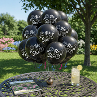 Ballons personnalisés de petite et grande taille, noirs, dorés, argentés, roses, bleus, pour la décoration de fête, révélation du sexe du bébé, accessoires pour baby shower