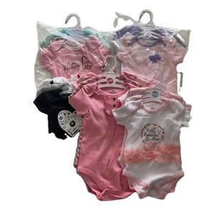 Conjunto de <span class=keywords><strong>regalo</strong></span> de verano para bebé recién nacido al por mayor, Mono de suave punto con estampado de algodón 100%, mono con cierre de botón, ropa de bebé, 3 unids/<span class=keywords><strong>set</strong></span> - Product Image 4