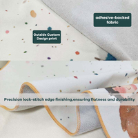 Sac en tissu auto-adhésif avec logo personnalisé imprimé, pour le nettoyage, la protection, la caméra, les cosmétiques, le maquillage, tissu magique auto-adhésif