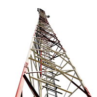 Tour d'antenne télécom 5G en acier galvanisé à chaud à 3 pieds, prix usine