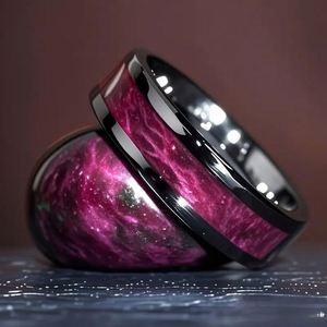 Anillos De Acero Inoxidable 8mm Amethyst High-Grade Male Stainless Steel <b>Ring</b> Titanium Wedding <b>Ring</b> 8mm Stainless Steel <b>Ring</b> - Product Image 2