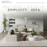 Canapé modulaire de luxe minimaliste en tissu, design unique avec lit escamotable intégré, idéal pour appartement et hôtel, design moderne
