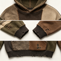 OEM Streetwear Lieferant Patchwork Distressed Strickpullover