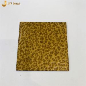 Placa de Acero Inoxidable con Acabado Martillado y Grabado en Oro para Panel de Pared con Servicios de Doblado, Corte y Soldadura - Product Image 4