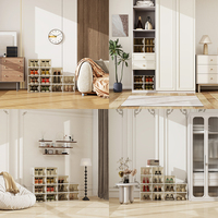 Armoire à chaussures de basket-ball en plastique transparent multi-couches moderne et grande, boîte de rangement et d'exposition avec accessoire pour baskets BT-394