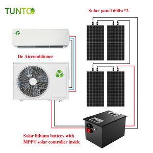 Climatiseur solaire OEM hors réseau avec contrôleur MPPT, onduleur à onde sinusoïdale pure, batteries lithium-ion et panneaux solaires - Usage commercial 100% solaire A - Product Image 5