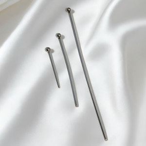 เข็มลูกบอลสแตนเลสหลายขนาด หัวกลม ยาว อุปกรณ์ทำเครื่องประดับ DIY - Product Image 3