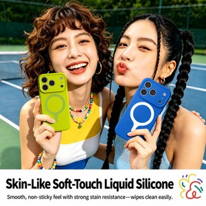 Flüssiges Silikon Magnetisches Handyhülle für iPhone 18 Pro Max 17 16 Mikrofaser-Futter Stoßfeste Hülle Tennisclub Individualisierte Geschenke - Product Image 6