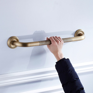 Barra de apoyo de latón antiguo de 50 cm F6720 para seguridad y accesibilidad en el baño - Product Image 4