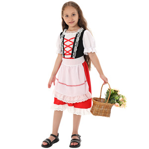 Costumes de petit chaperon rouge et de grand loup méchant pour enfants, tenues de spectacle de conte de fées - Product Image 5