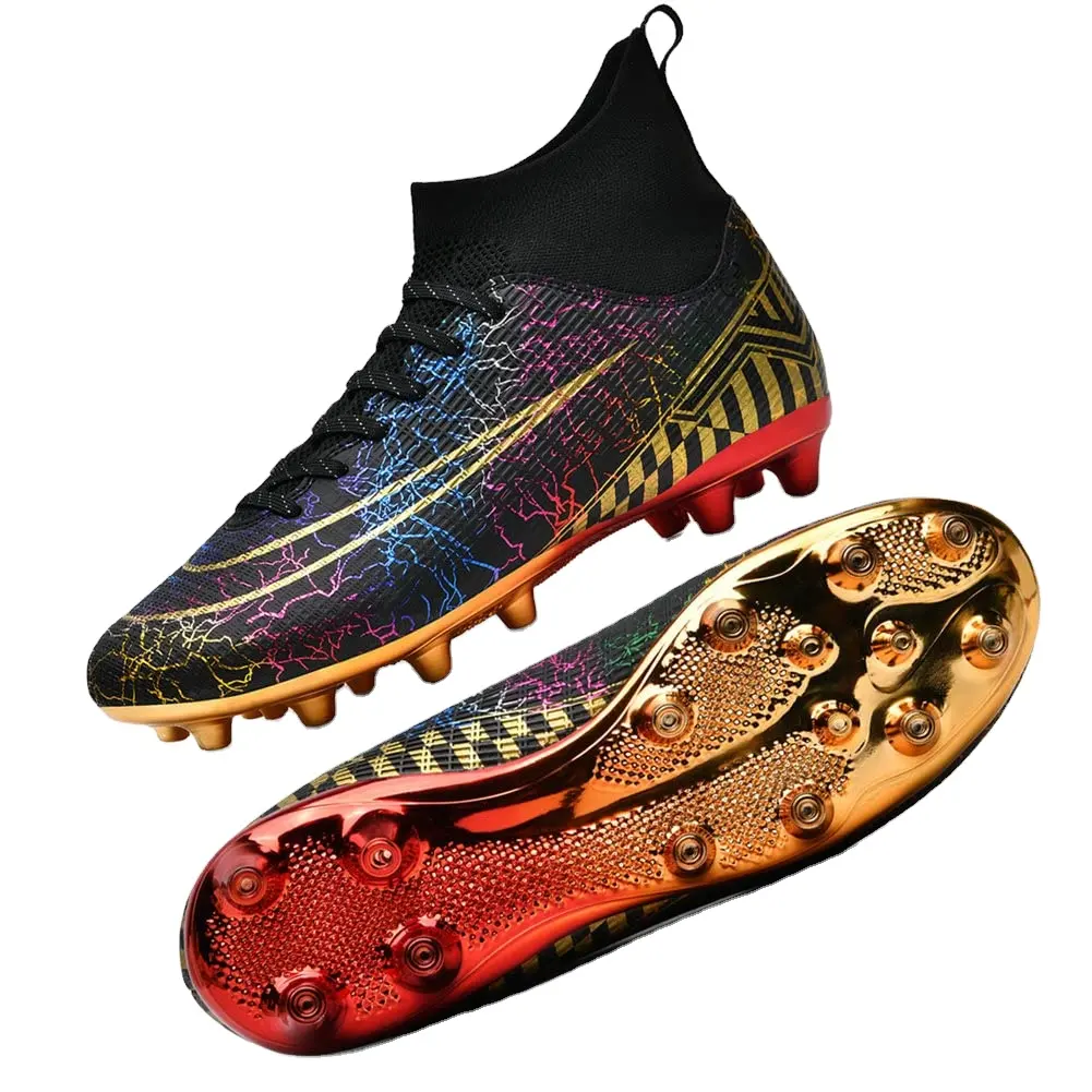 OEM High Top AG Spike Shoes Sneakers Comfortable Adults American Football Shoes Soccer Cleats For Men