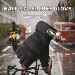 Maikesi Half Finger <b>Waterproof</b> Anti-Slip Anti-Sweat Anti-Shock Breathable Polyester Cycling Gym Outdoor Sport Gloves - Product Image 2
