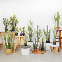 Cactus artificiel en gros d'usine, bonsaï tropical, plante du désert, bonsaï pas cher, artificiel avec pot