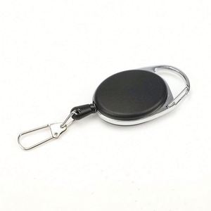 Fancy Carabiner Retractable Badge Reel Clip Oval Medical Funny Heavy Duty Character Badge Keychain Holder with Snap Hook - Product Image 5
