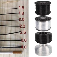 Fil en acier plastique haute résistance, matériau PET, corde de pressage pour film de serre, câble de soutien blanc/noir, accessoires de serre