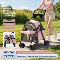 Poussette pliable légère pour animaux de compagnie, chariot de voyage portable pour petits chiens, chats, Teddy