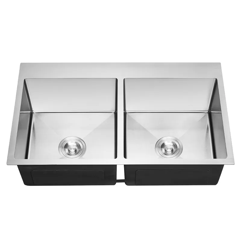 Restaurant Household Kitchen Hardware 304 Stainless Steel Kitchen Sink With Double Bowls Sink for Kitchen For Washing Vegetable