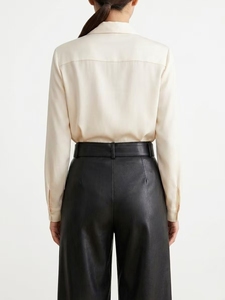 <span class=keywords><strong>Pantaloni</strong></span> a Gamba Larga <span class=keywords><strong>in</strong></span> Pelle a Vita Alta Stile Y2K Streetwear da <span class=keywords><strong>Donna</strong></span>, <span class=keywords><strong>Pantaloni</strong></span> Dritti Casual per Pendolarismo, Feste e Clubwear - Product Image 3