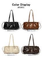 Tas kurir Vintage wanita, tas kurir bahu kapasitas besar banyak saku, tas Tote lembut dicuci Vintage mode