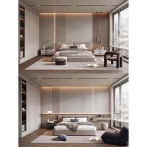 Juego de Muebles de Dormitorio Personalizados con Armario de Madera y Mesa de Noche, Diseña Toda tu Casa - Product Image 4