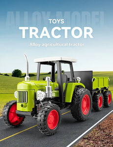 Modèle de voiture en alliage <span class=keywords><strong>1</strong></span>:<span class=keywords><strong>32</strong></span> modèle de tracteur <span class=keywords><strong>agricole</strong></span> avec son et lumière rebond statique <span class=keywords><strong>jouet</strong></span> pour enfants modèle de voiture décoration - Product Image 4