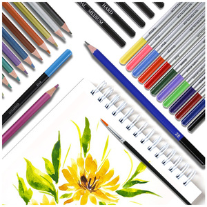 Ensemble de dessin et d'esquisse de 72 pièces, crayons de couleur <span class=keywords><strong>aquarelle</strong></span>, crayons de fusain et de graphite avec carnet de croquis pour les fournitures artistiques - Product Image 6