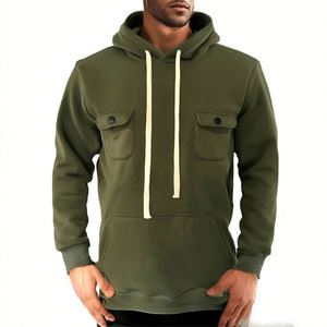 Sudadera con Capucha para Hombre, Mezcla de Poliéster/Algodón, Corte Regular, Gruesa, Ecológica, Antiarrugas, Antipilling, Cortavientos, para Invierno - Product Image 1