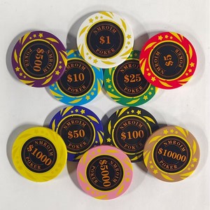 Fichas de Póker de Arcilla al por Mayor OEM ODM, Diseño Personalizado con Diámetro de Corona, Aptas para Juegos de <span class=keywords><strong>Casino</strong></span>, No Tóxicas y Duraderas - Product Image 2