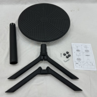 Table d'appoint ronde légère et imperméable en plastique creux pour extérieur, hôtel, avec base à 4 pieds - Vente en gros