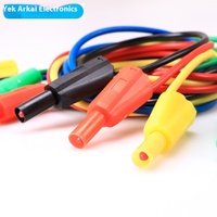Fil de fiche banane à double tête de 4mm Test d'alimentation universel de compteur Connexion de câbles d'instrumentation DC Sécurité Silicone PVC