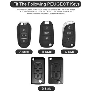Housse de protection pour clé de voiture en alliage de zinc et cuir, compatible avec Citroën <span class=keywords><strong>C5</strong></span> X <span class=keywords><strong>C5</strong></span> AIRCROSS C6 C4 <span class=keywords><strong>C5</strong></span> Elysee C3-XR PHEV, étui de protection pour clé - Product Image 4