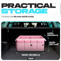 Organisateur de coffre de voiture pliable, grand, durable, en Oxford 600D, boîte de rangement portable pour coffre avec plusieurs compartiments