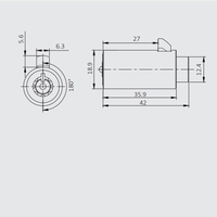 Serrure à came tubulaire cylindrique de haute sécurité en alliage de zinc MK204, longue, pour distributeur automatique, avec clés