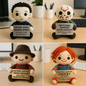 Nouveaux personnages d'horreur au crochet, un <span class=keywords><strong>objet</strong></span> émotionnel sur le thème de l'horreur pour le crochet, parfait comme cadeau - Product Image 2
