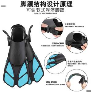 Nuevas aletas creativas para adultos, buceo libre, entrenamiento de natación, aletas cortas, suministros para deportes de agua caliente transfronterizos - Product Image 4