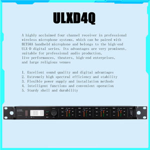 <span class=keywords><strong>Microfono</strong></span> Wireless <span class=keywords><strong>Professionale</strong></span> UHF ULXD4Q a Doppio Canale con BETA58A SM58 Ksm8/9 <span class=keywords><strong>Microfono</strong></span> Palmare e <span class=keywords><strong>Lavalier</strong></span> per Chiesa - Product Image 6