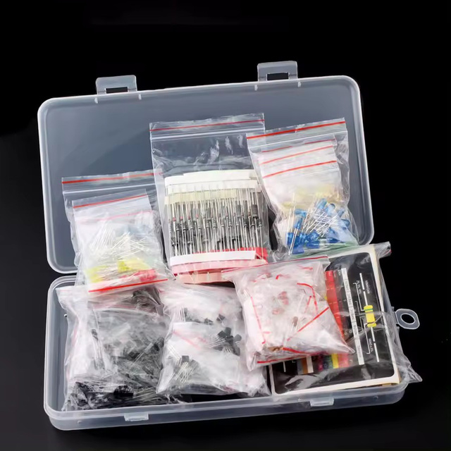 Electrolytic Capacitor Ceramic Kit Resistor Led Diodes Set Transistor Package DIY Assortment Electronic Components Kits with Box