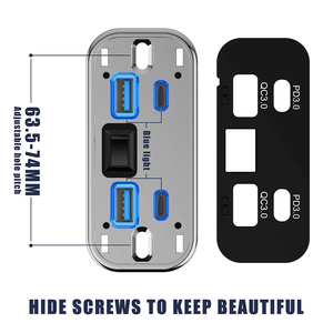 Chargeur de voiture 12/24V QC3.0 PD, <span class=keywords><strong>prise</strong></span> de charge rapide, double USB, double QC 3.0, <span class=keywords><strong>adaptateur</strong></span> de panneau de charge rapide pour camion, <span class=keywords><strong>camping</strong></span>-<span class=keywords><strong>car</strong></span>, caravane - Product Image 4