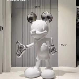 Decoración del hogar escultura de tamaño real estatuas de ratón de fibra de vidrio Pintura Escultura de <span class=keywords><strong>Mickey</strong></span> - Product Image 2