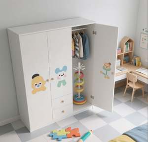 Armoire pour enfants BALOM, taille personnalisée, populaire, écologique, en bois, durable, confortable, saine, chambre d'enfant, mobilier de maison - Product Image 3