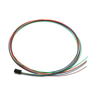 6/12 Fiber Optic Buffer Tube Color Coded Fan-out Kit for Flat Ribbon Cables 1.2m (3.94FT) Tubing Length Optical Fibers 5G