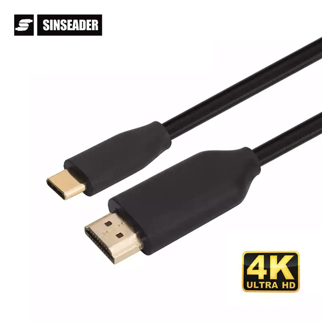 Factory Wholesale Ultra High Speed Type C to HDMI 2.0 Cable 4K Type-C to HDMI Cable for HDTV Laptop