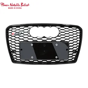 Replacement RS7 Front Bumper Grille Car Accessories Black Style For Audi A7 Center Honeycomb Grill 2009-2015