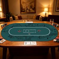 Tapis de poker pliable en caoutchouc très vendu, résistant à l'eau, portable, absorbant la transpiration, housse de table de jeu Texas Hold'em personnalisée
