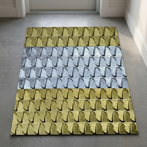 Carreaux muraux décoratifs en céramique numérique émaillée brillante de luxe, or et argent, 30x60cm, pour intérieurs modernes - Product Image 6